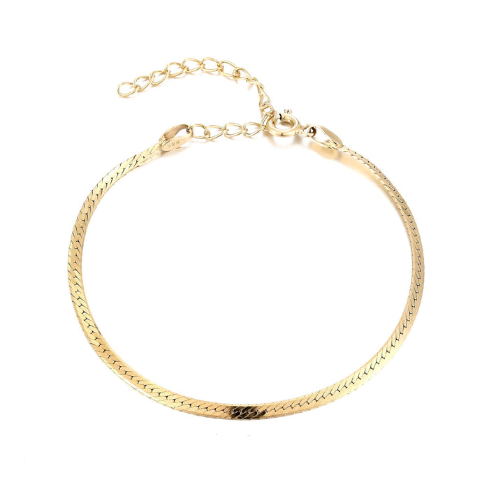 gold - herringbone bracelet -seolgold