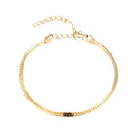 18ct Gold Vermeil Herringbone Chain Bracelet (Mens)
