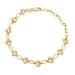 18ct Gold Vermeil Beaded Link Bracelet