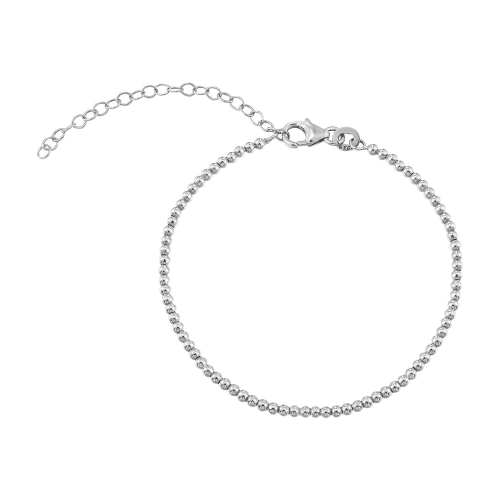 silver bead chain bracelet - seolgold