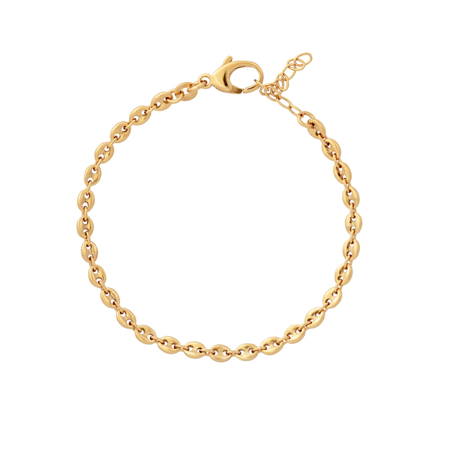 Gold chain bracelet on a white background  - Seol Gold
