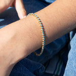 Turquoise gold bracelet - seolgold