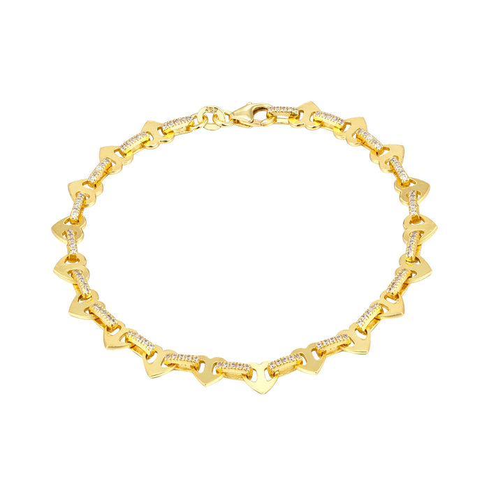 Seol+Gold - Gold Heart Mariner Chain Bracelet