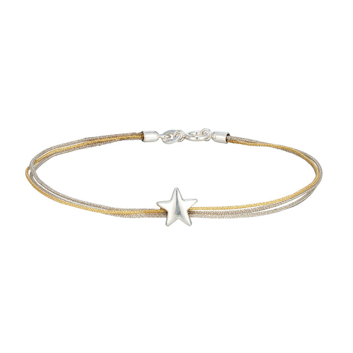 Sterling Silver Star Bead Bracelet - seolgold