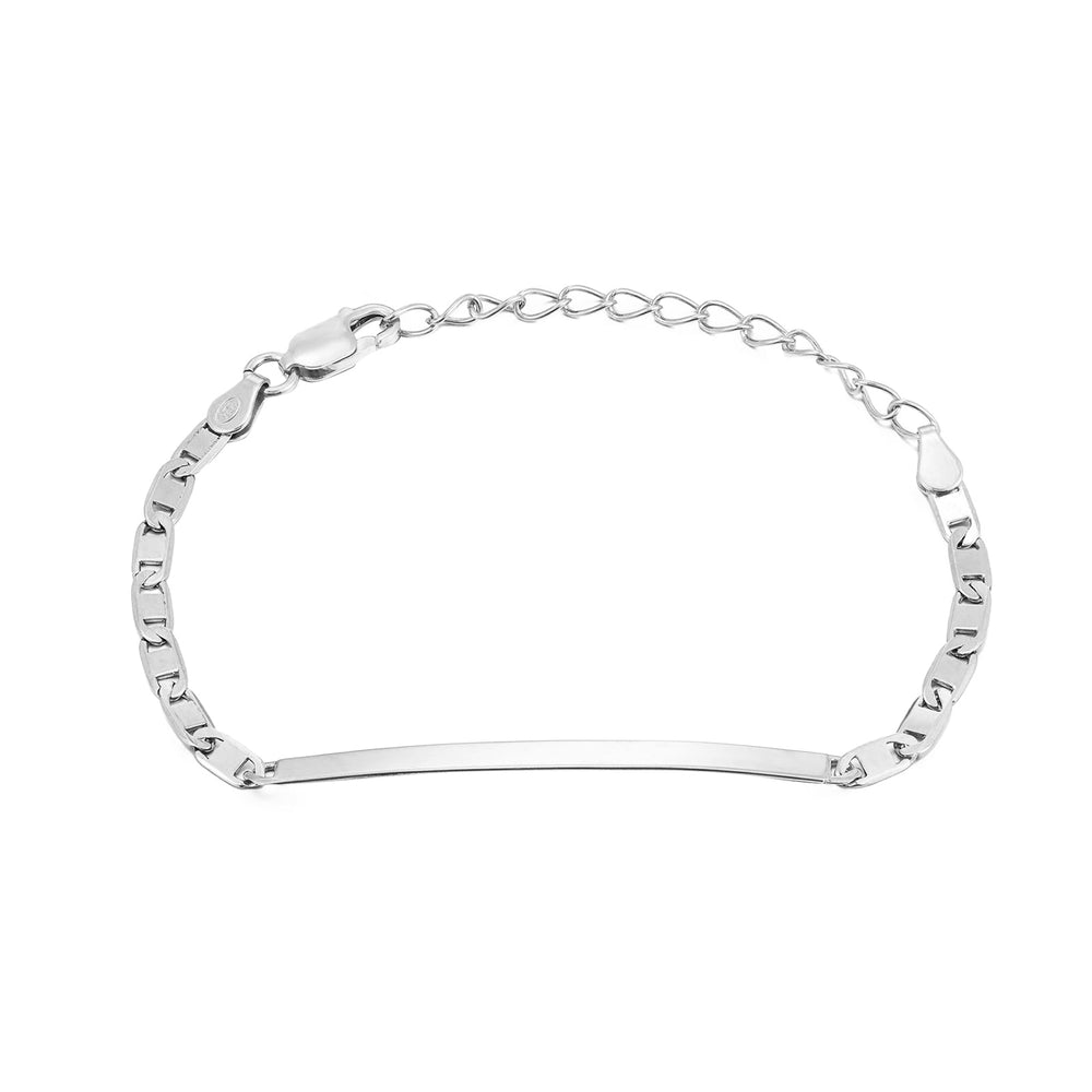 Sterling Silver Mariner Chain Bar Bracelet