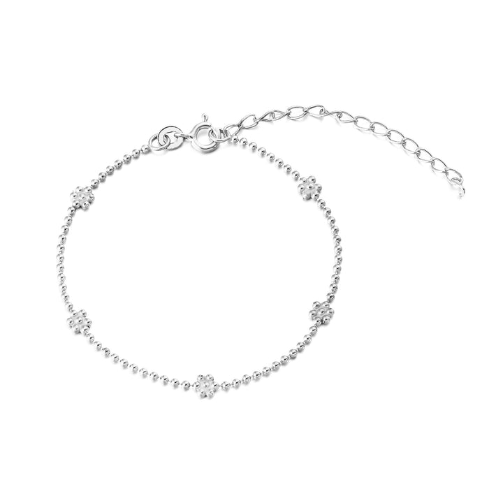 silver flower chain - seol gold