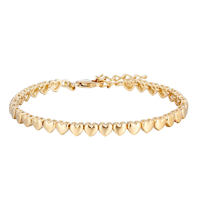gold heart bracelet - seolgold