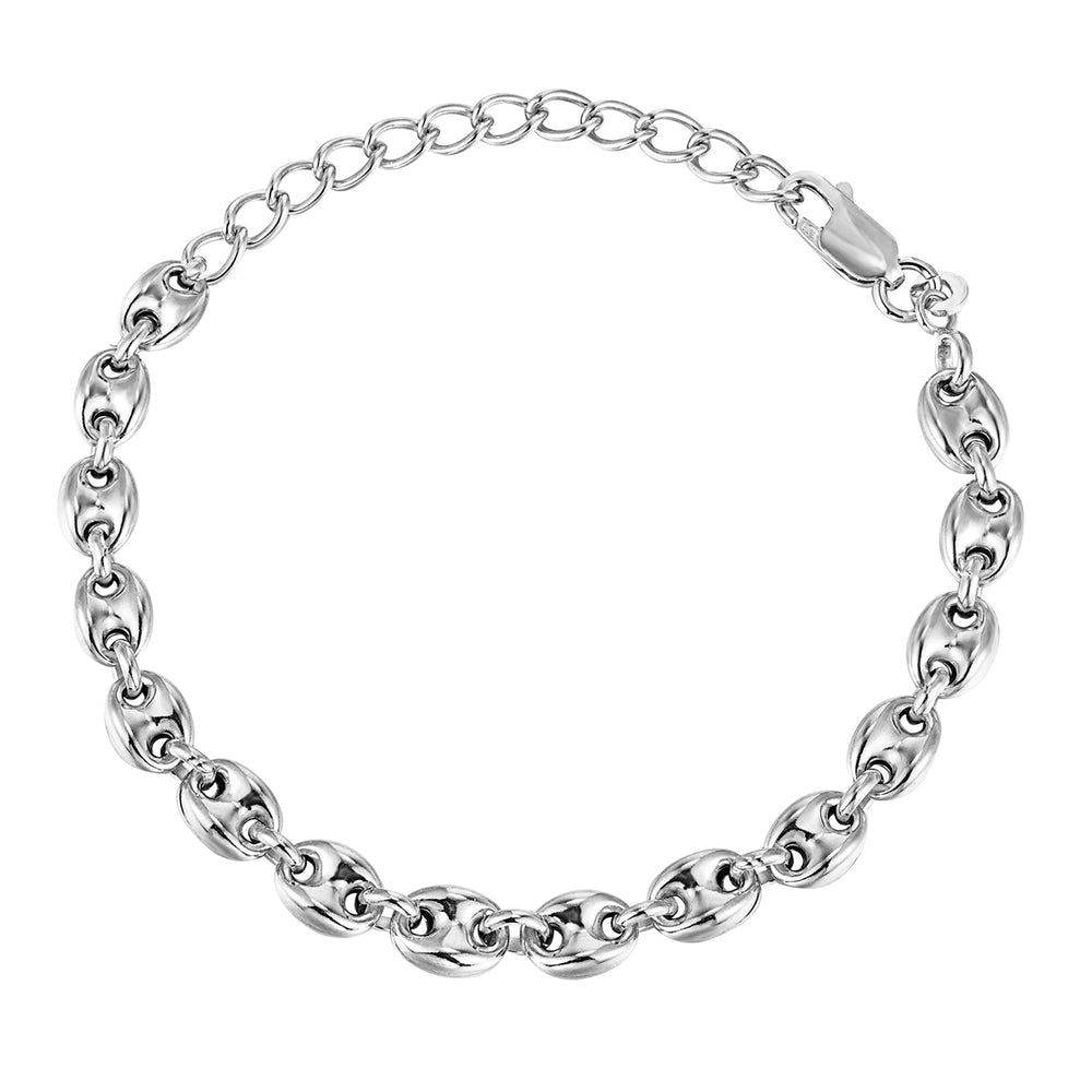 silver chunky bracelets - seolgold