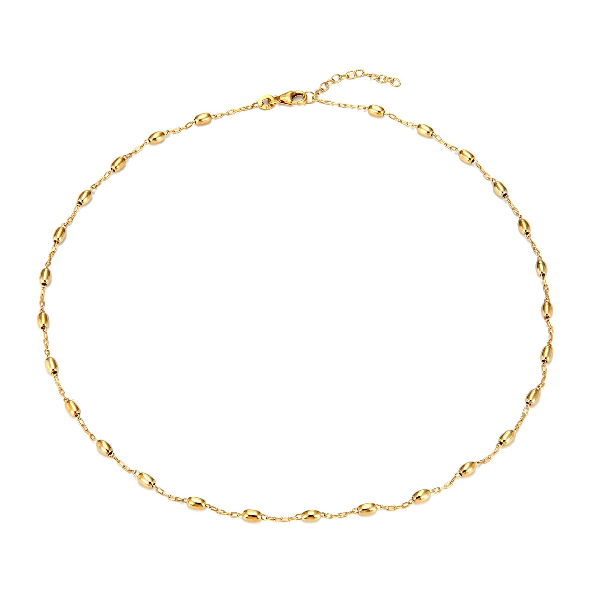 beaded necklace - seol gold