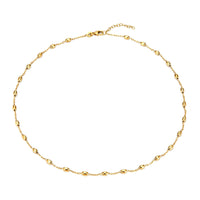 beaded necklace - seol gold
