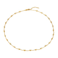 beaded necklace - seol gold