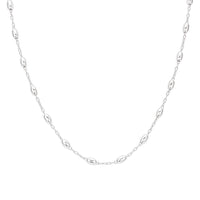 silver bead chain necklace - mens - seol gold