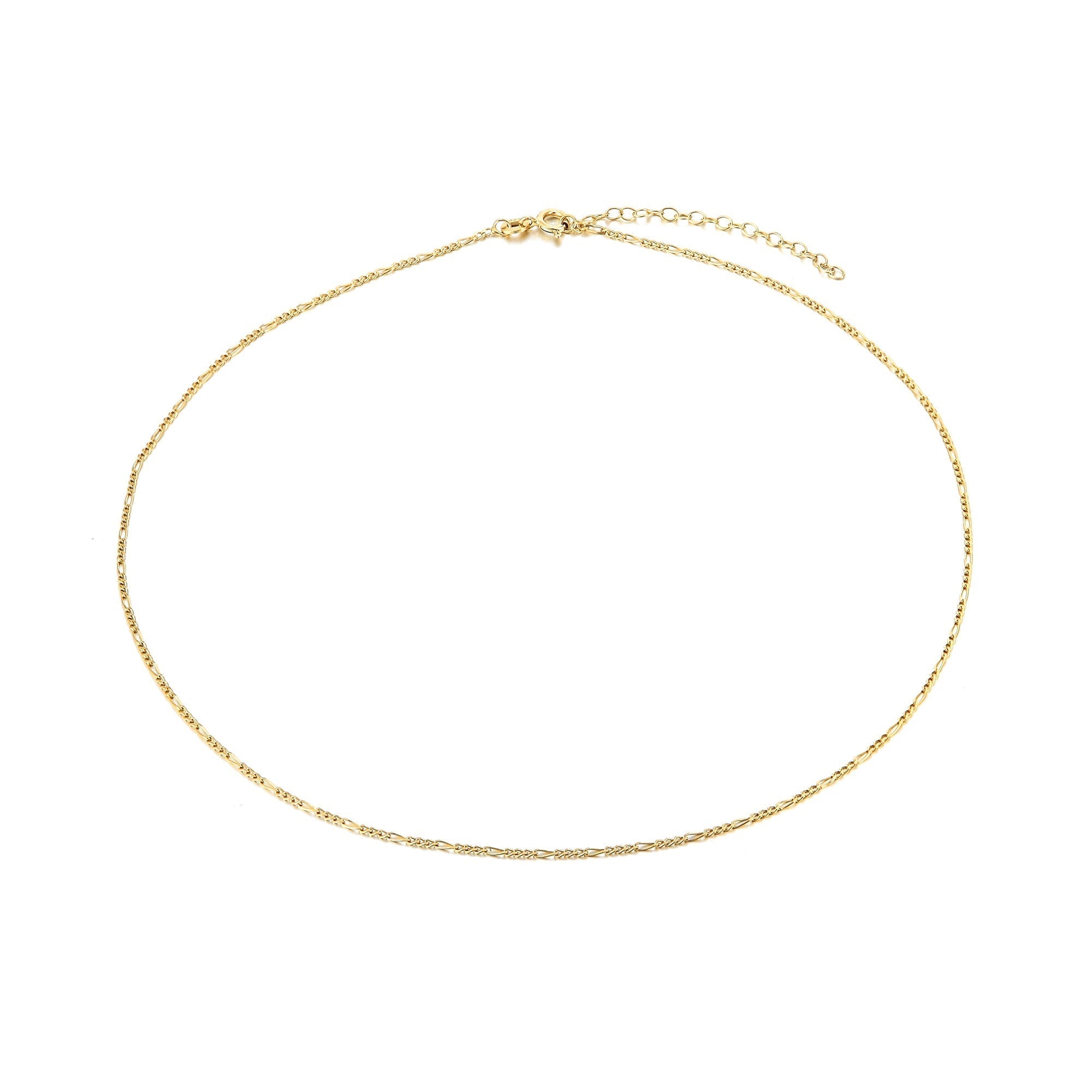 gold figaro necklace - gold necklace - seol gold