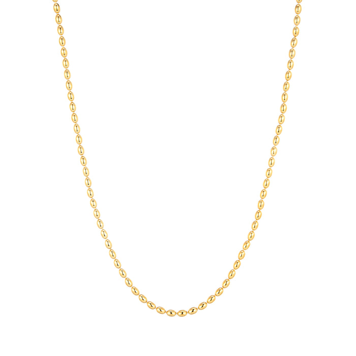 beaded chain - beaded necklace - bead necklace - bead chain - seol gold