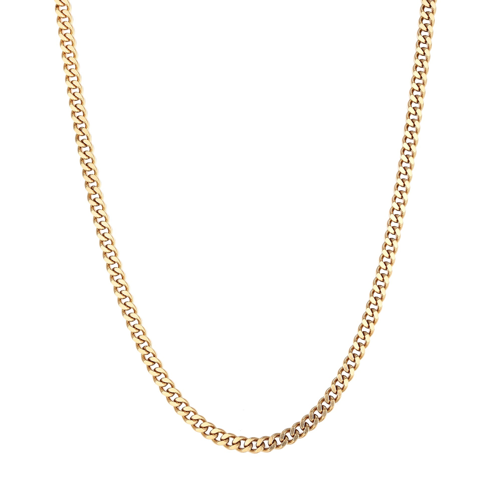 18ct Gold Vermeil Curb Chain (Mens) - Main Image