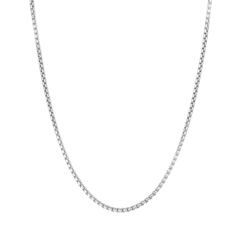 Sterling Silver Rounded Box Chain (Mens)