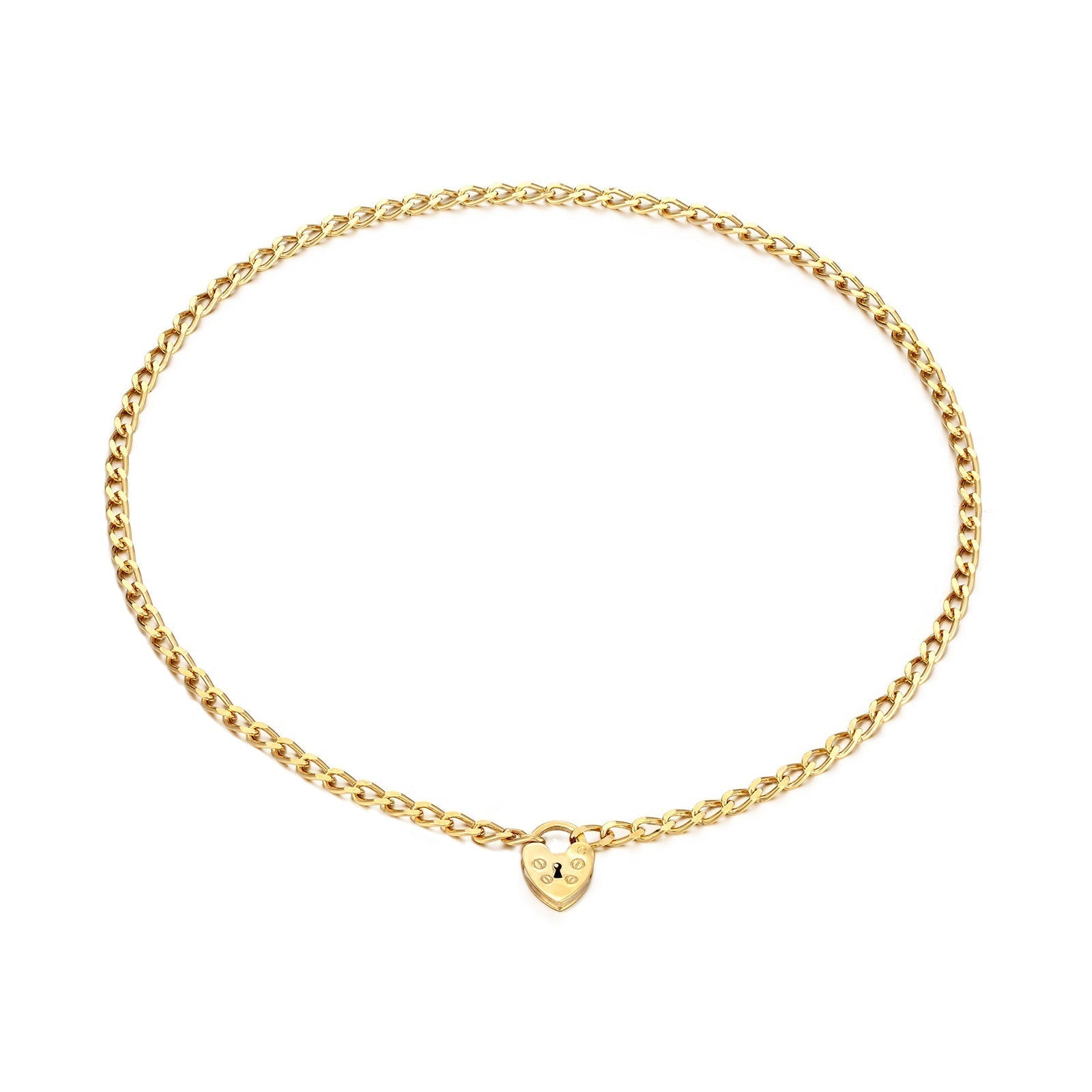Seol Gold - Heart Lock Charm Necklace