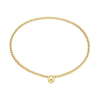 Seol Gold - Heart Lock Charm Necklace