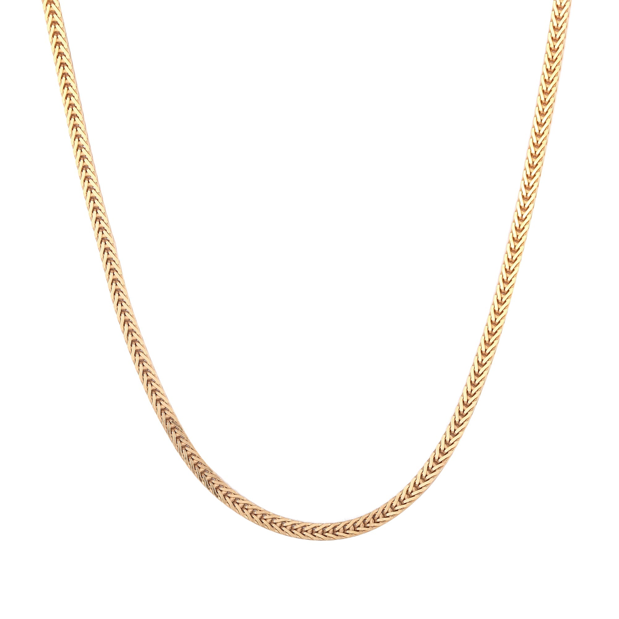 18ct Gold Plated Flat Snake & Cable Chain Set