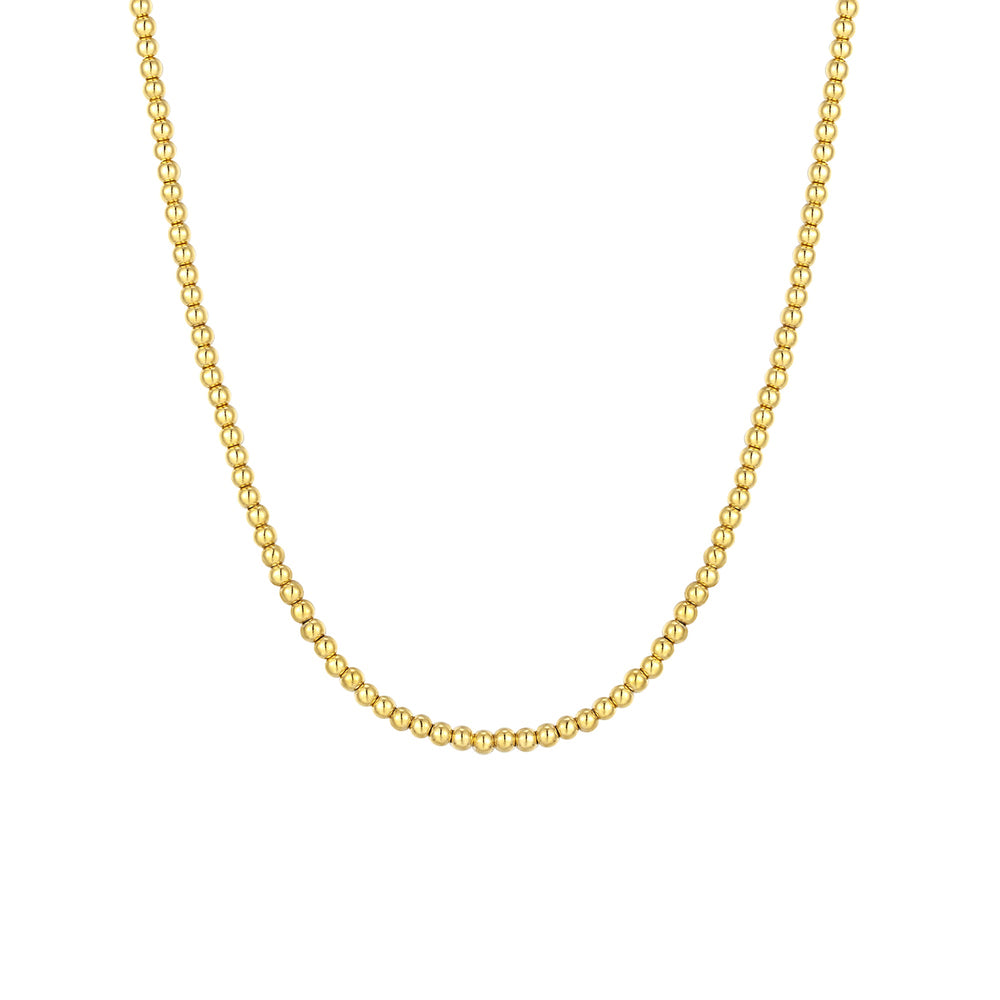 18ct Gold Vermeil Beaded Necklace (Mens)