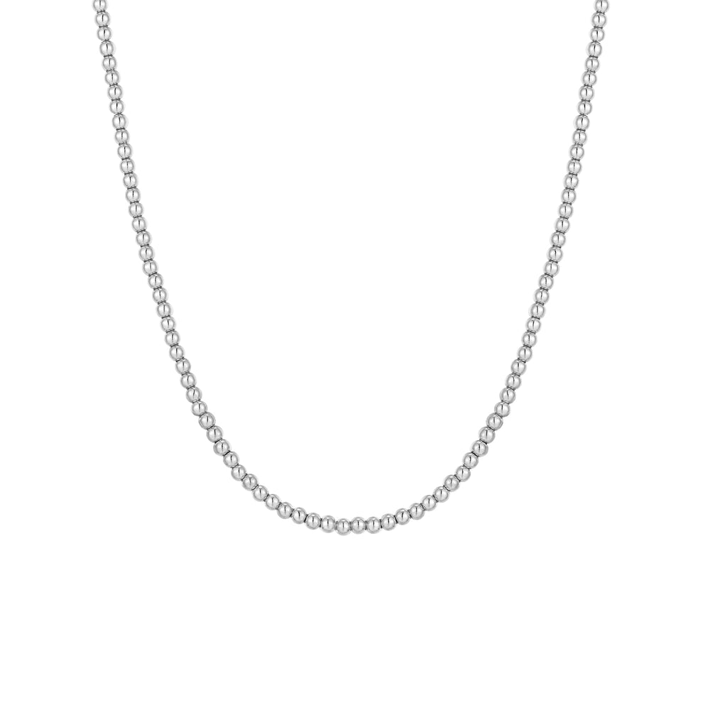 Sterling Silver Beaded Necklace (Mens)