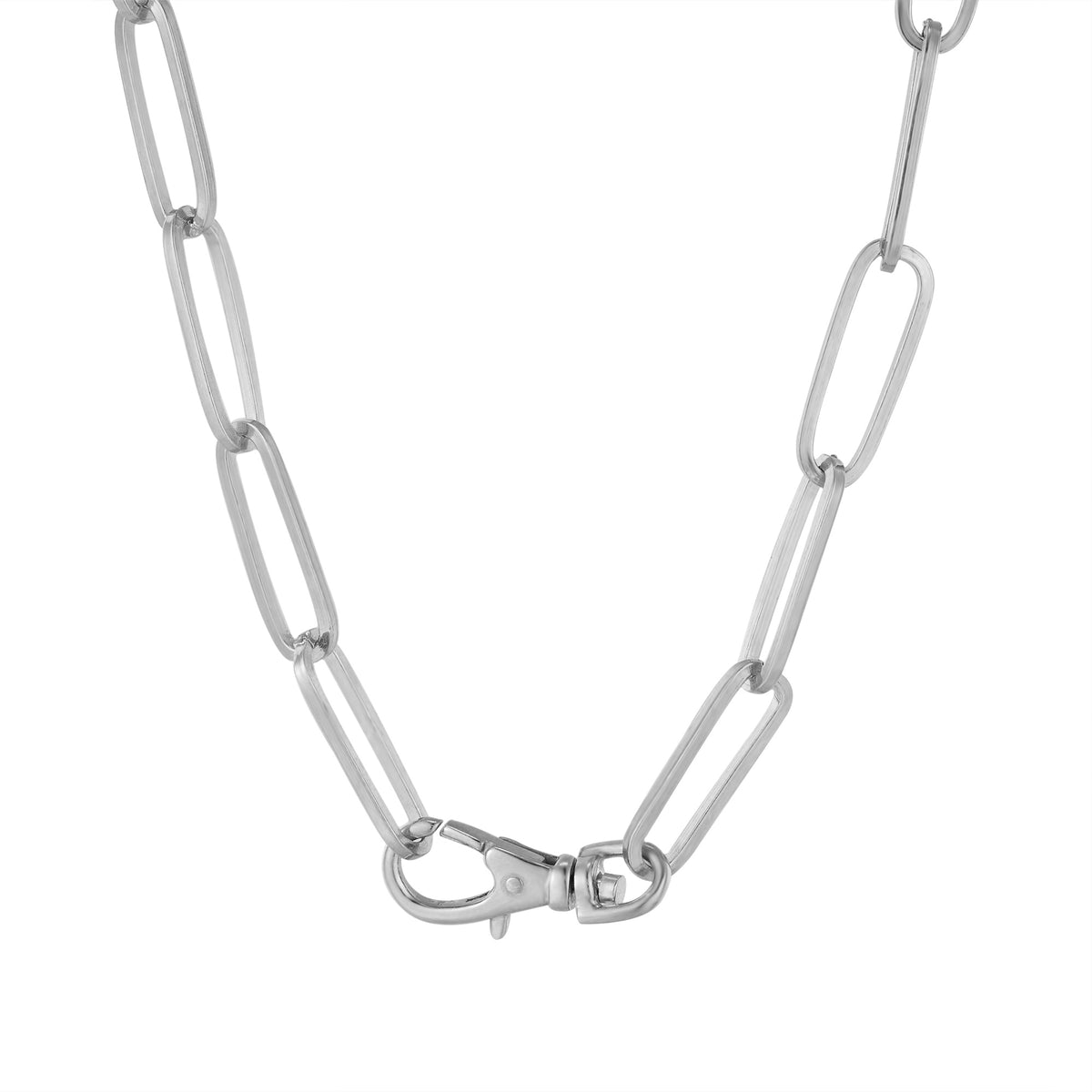 Sterling Silver Chunky Clasp Cable Chain