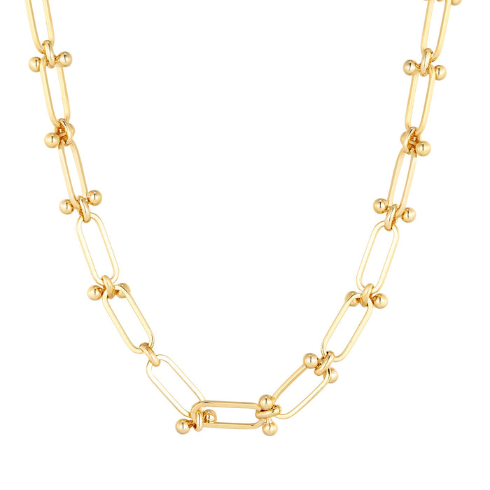 gold ball and link chain - seolgold