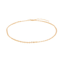 Gold chain necklace on a white background - seolgold