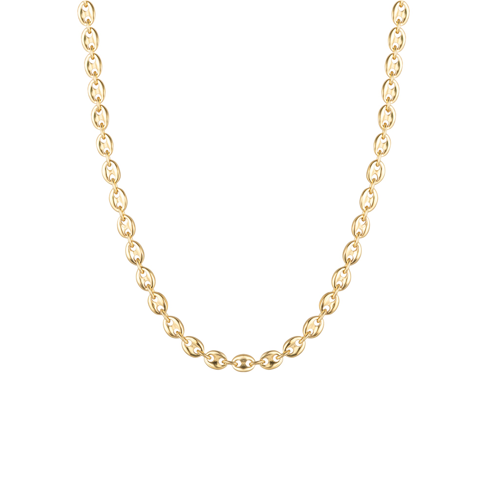 18ct Gold Vermeil Coffee Bean Mariner Chain - Seol Gold