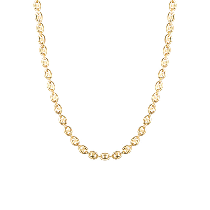 18ct Gold Vermeil Coffee Bean Mariner Chain - Seol Gold
