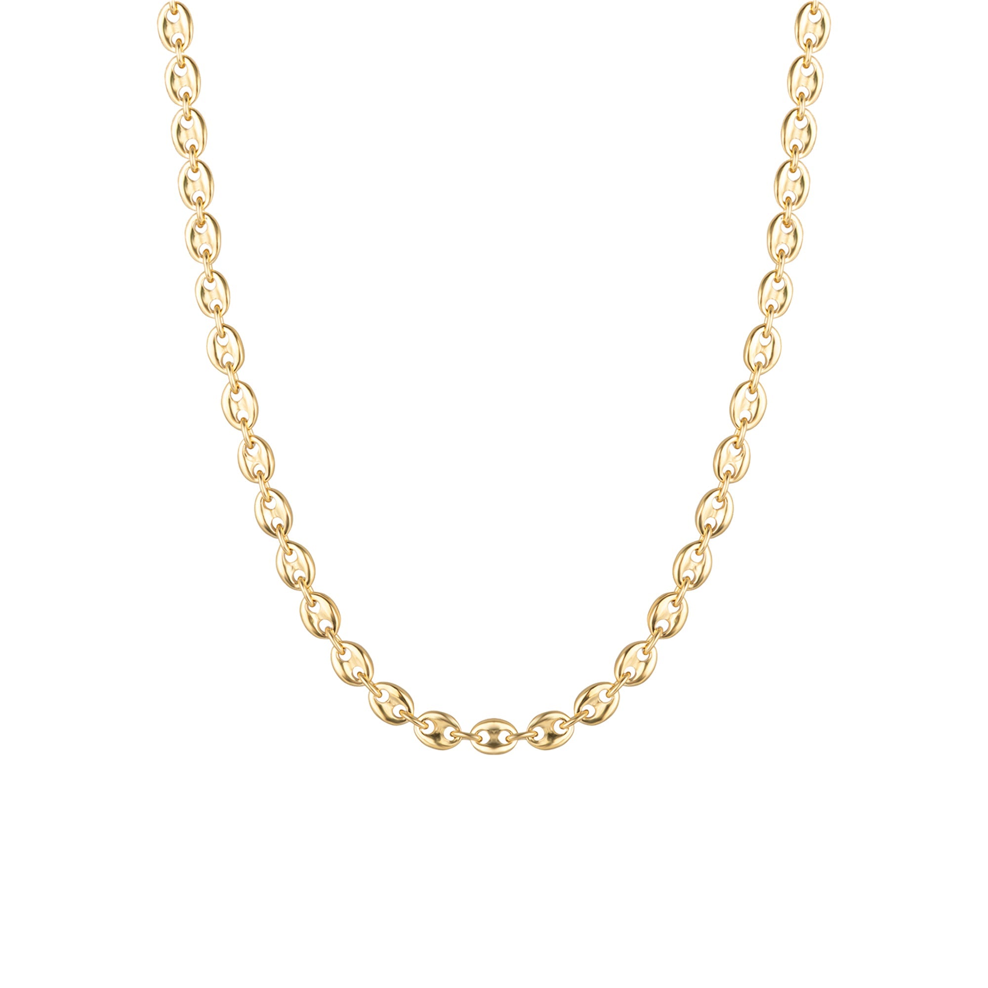 18ct Gold Vermeil Coffee Bean Mariner Chain - Seol Gold