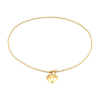 Seol gold - Bead heart T- Bar Necklace