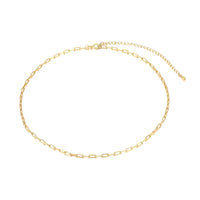 gold paperclip chain - gold chain - seolgold