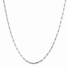 A sterling silver barleycorn chain necklace with a spring ring fitting, presented against a white background - seolgold