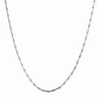 A sterling silver barleycorn chain necklace with a spring ring fitting, presented against a white background - seolgold