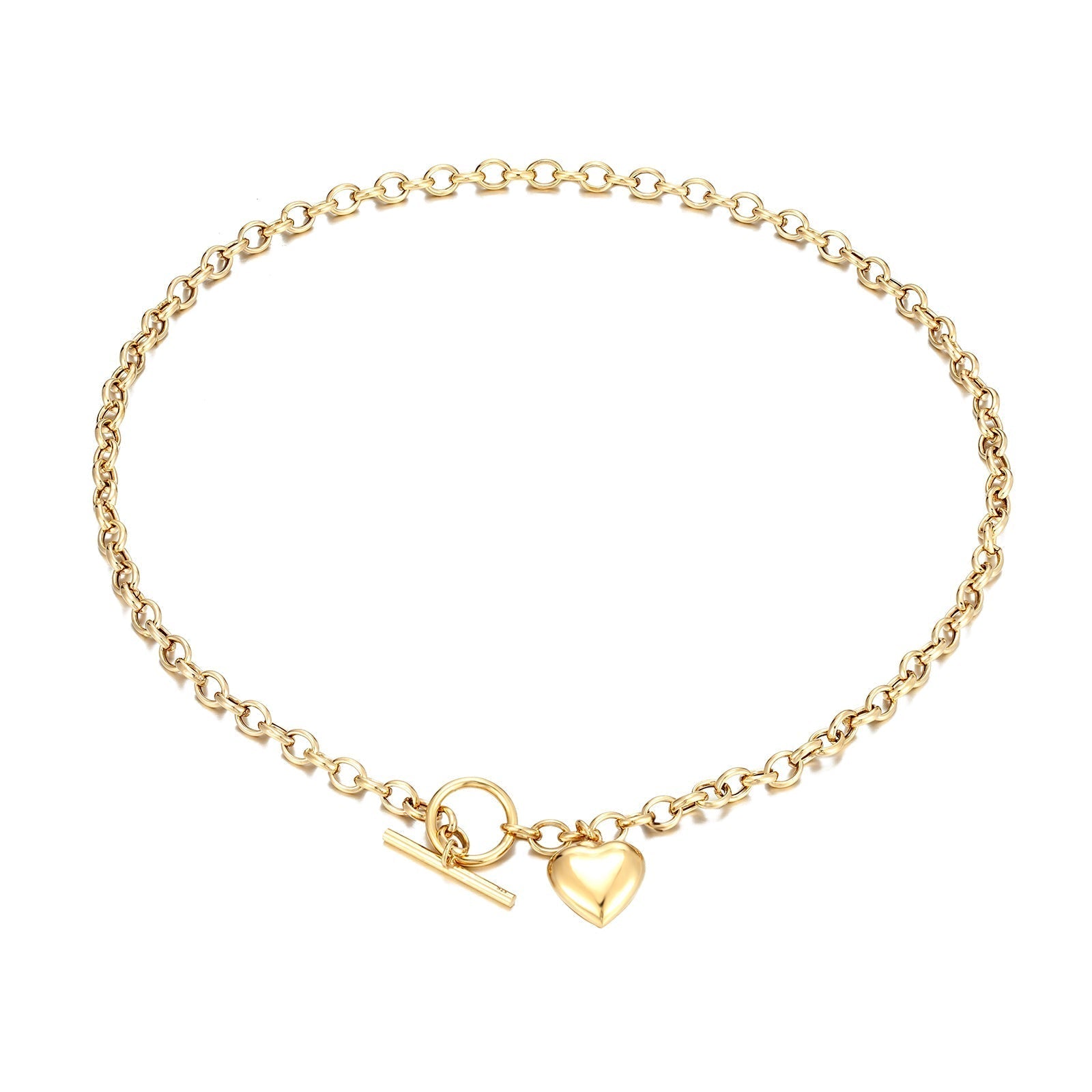 Seol Golds - Rolo Heart T-Bar Necklace