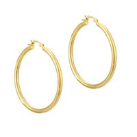 18ct Gold Vermeil LARGE GOLD HOOPS - SEOLGOLD