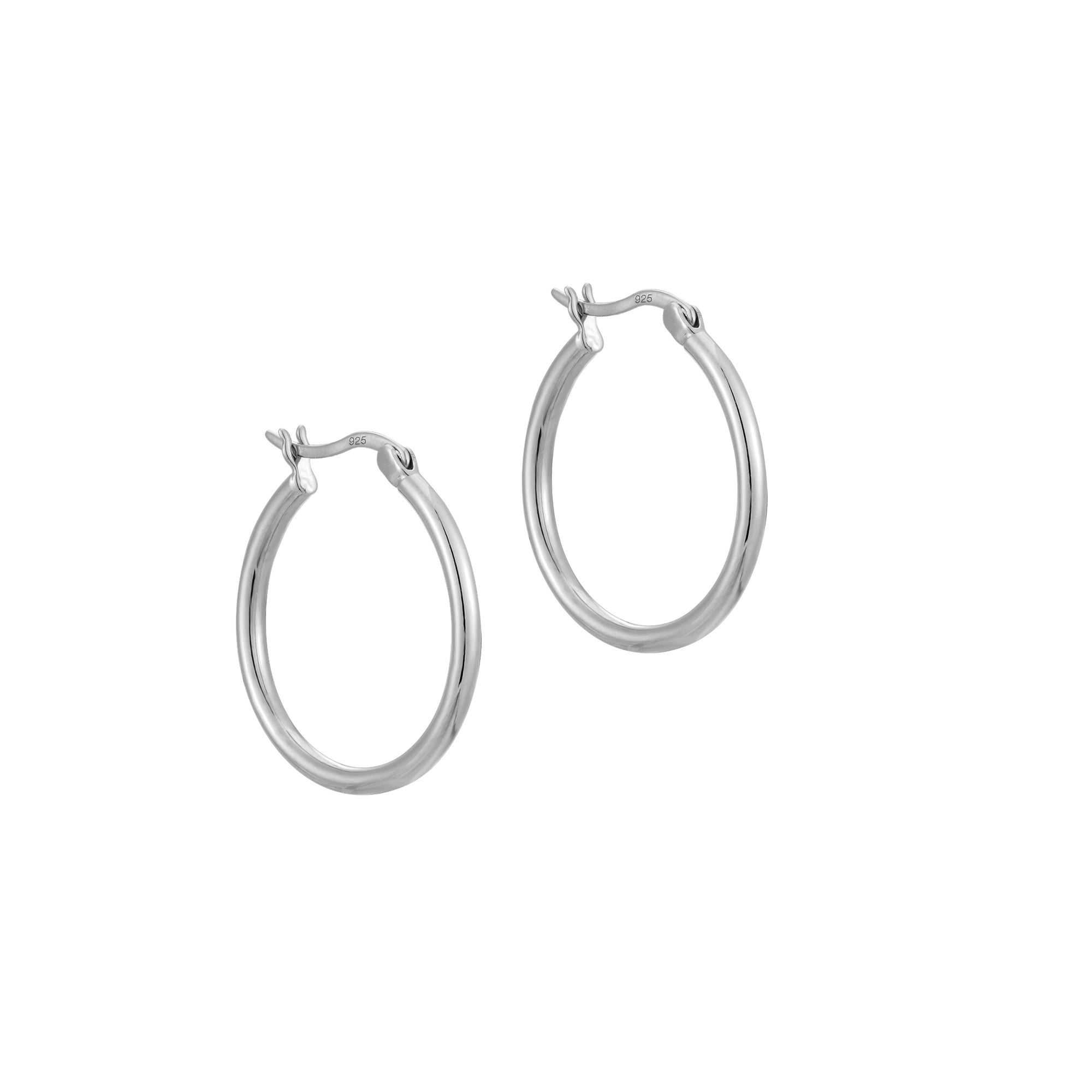 silver hoops - seolgold