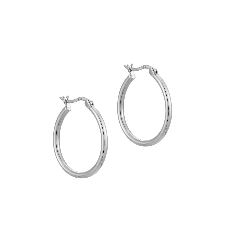 Sterling Silver Large Thin Creole Hoops