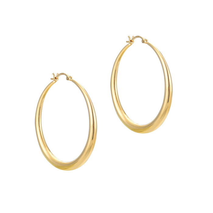 large gold hoop earrings - seolgold