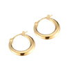 chunky gold hoops - seolgold