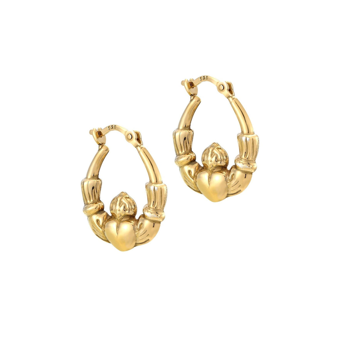 claddagh Hoop creoles - seol-gold