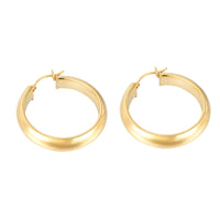 seol gold - Chunky Rounded Creole Hoops