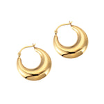 18ct Gold Vermeil Chunky Curved Creole Hoops