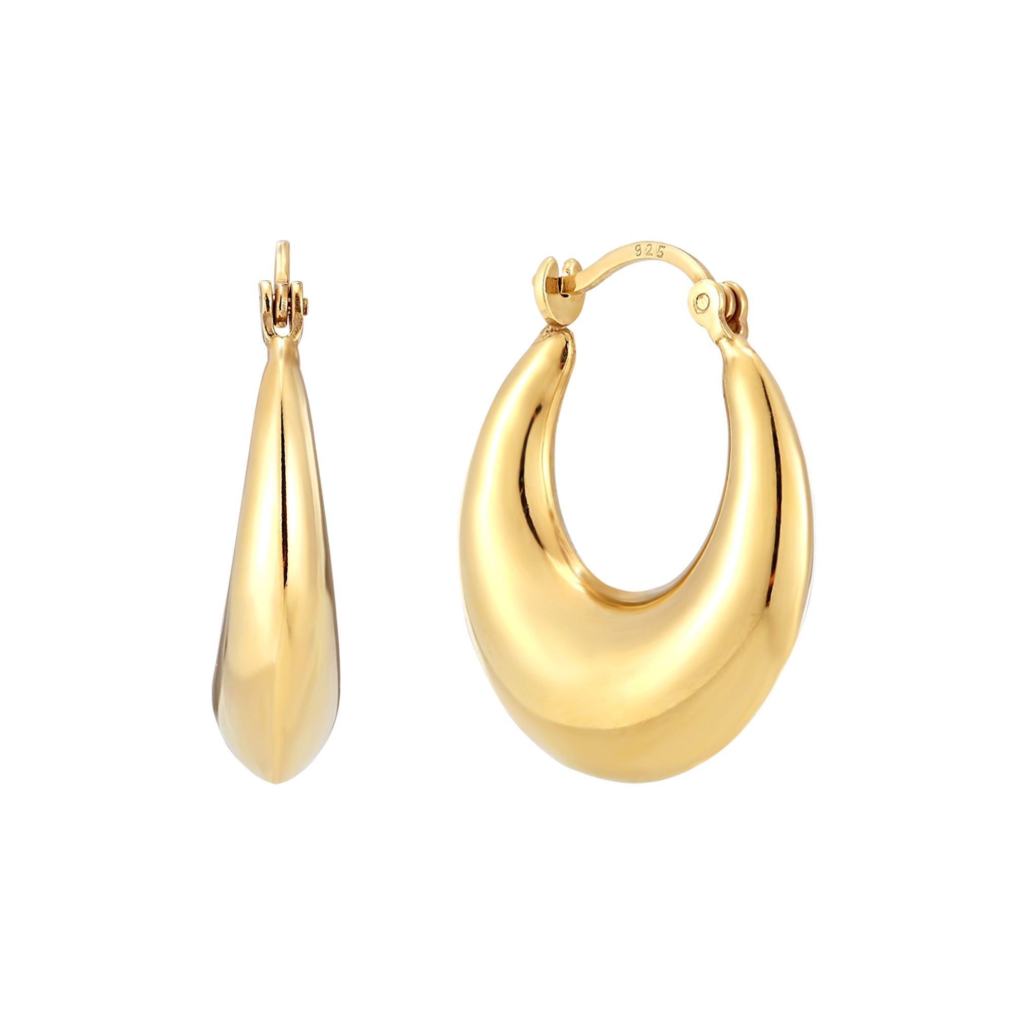 Gold Hoop Earrings - seol-gold