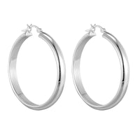 oversized silver hoops - seolgold