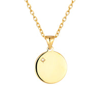 gold circle necklace - seolgold