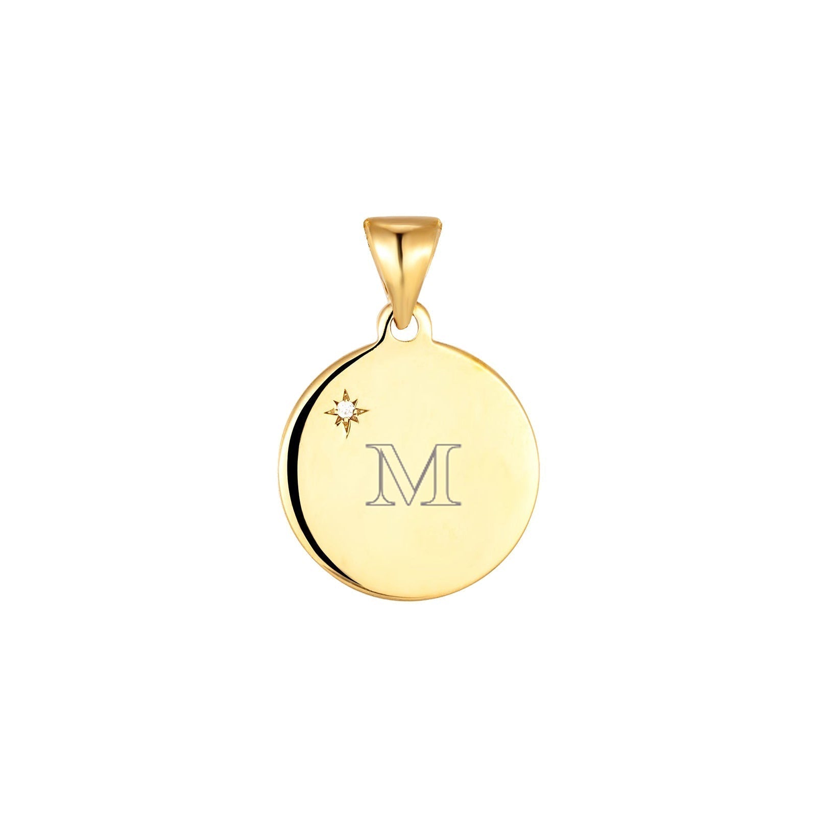 gold disc pendant - seolgold