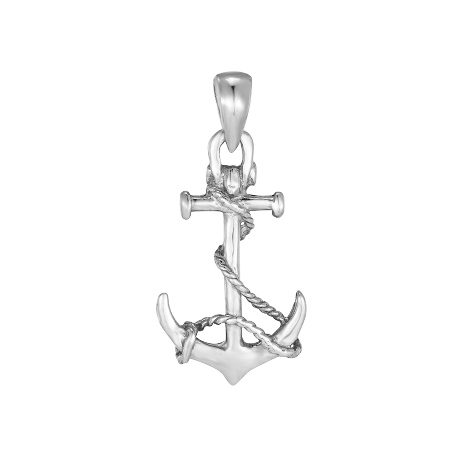 silver anchor pendant charm - seolgold