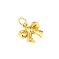 gold bow huggie - seolgold